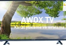 Awox tv kanal arama ve tv kanal sıralama